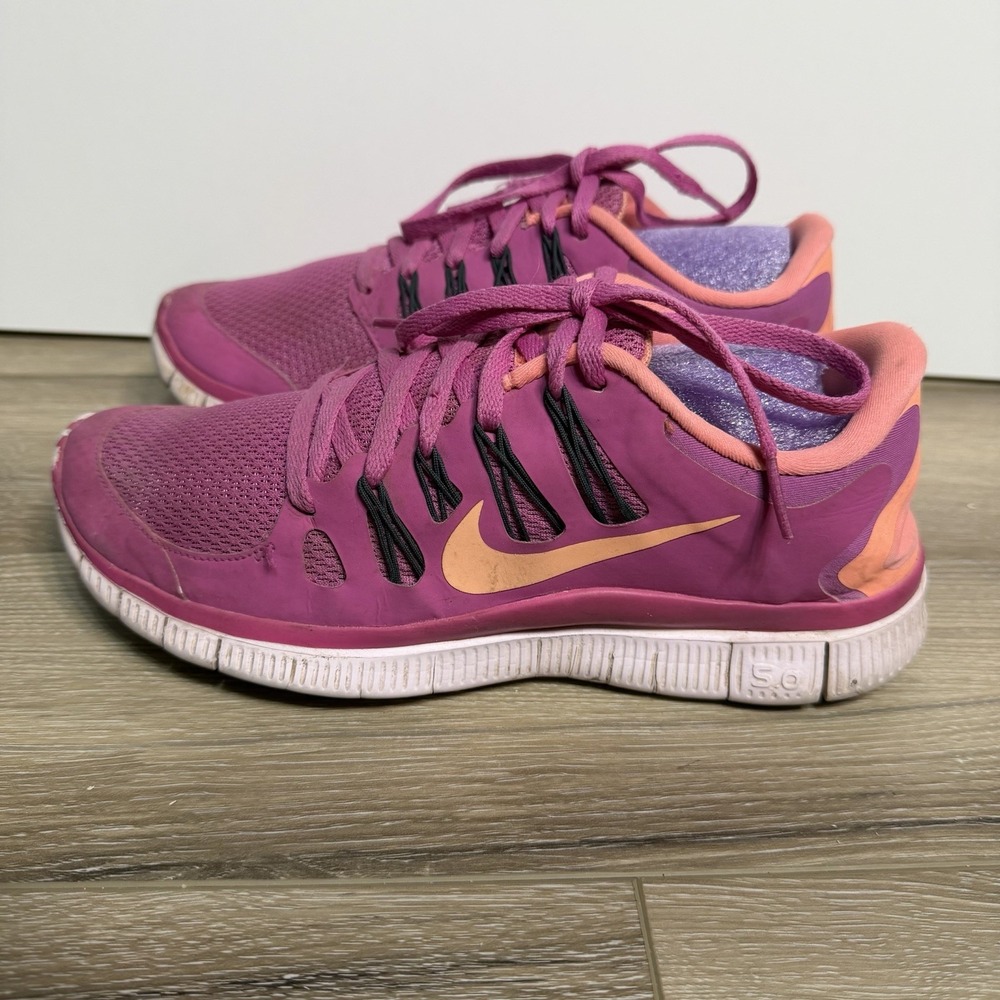 Nike Free 5.0 Womens Size 8 Running Shoes Pink Orange 580591-660 2013